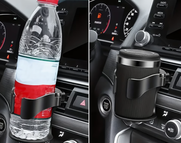 Adjustable PVC Car Cup Holder with Secure Sponge Base