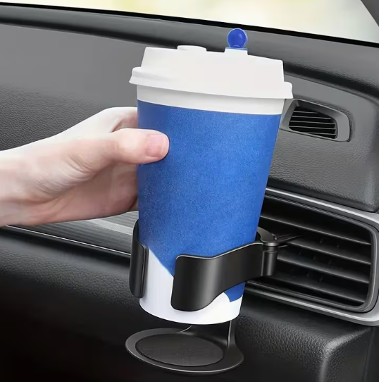 Adjustable PVC Car Cup Holder with Secure Sponge Base