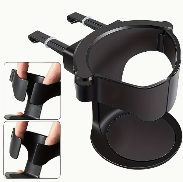 Adjustable PVC Car Cup Holder with Secure Sponge Base