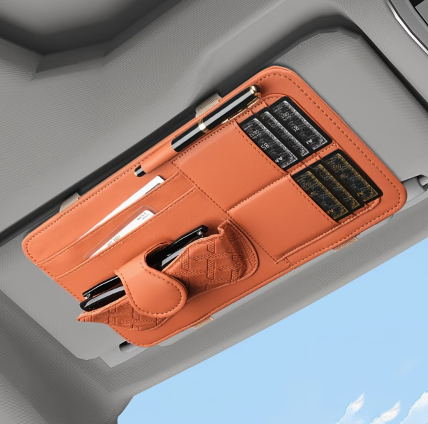 Car Sunshade Glasses Clip & Card Holder