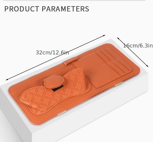Car Sunshade Glasses Clip & Card Holder