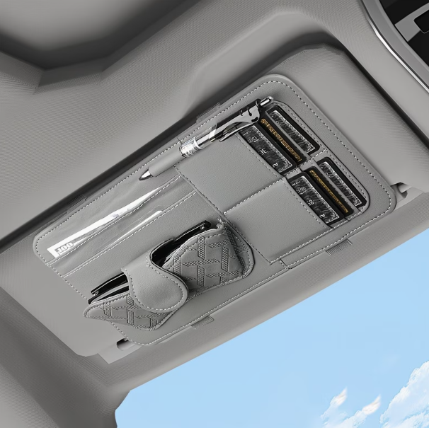 Car Sunshade Glasses Clip & Card Holder