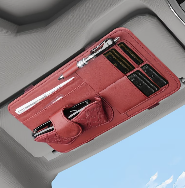 Car Sunshade Glasses Clip & Card Holder
