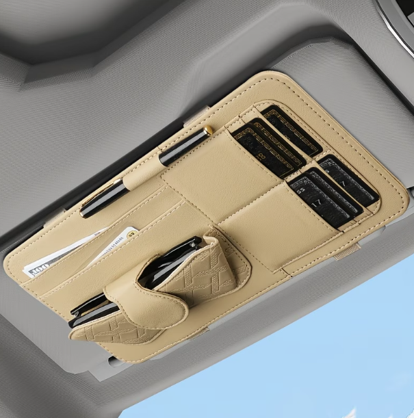 Car Sunshade Glasses Clip & Card Holder