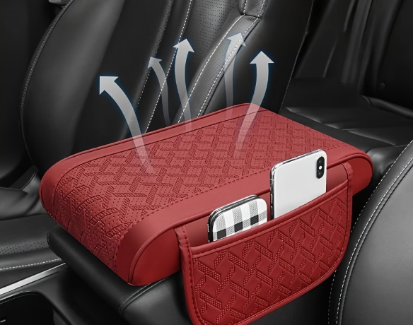 PU Leather Waterproof Car Armrest Cover