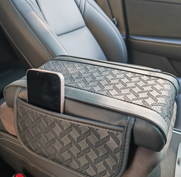 PU Leather Waterproof Car Armrest Cover